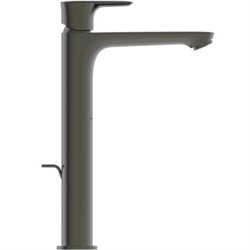 Mitigeur lavabo Connect Air tirette et vidage bonde métal, Gris magnétique