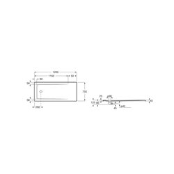 Receveur de douche Neo Daiquiri Blanc 120x75 cm