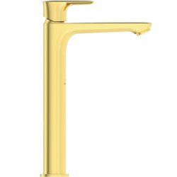 Mitigeur lavabo Connect Air sans tirette ni vidage, Or brossé