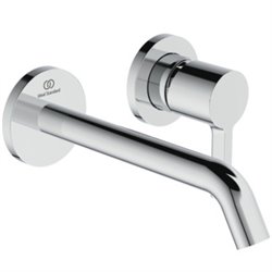 Mitigeur lavabo mural Joy 2 trous, bec 180 mm, Chromé