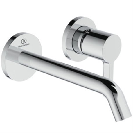 Mitigeur lavabo mural Joy 2 trous, bec 180 mm, Chromé