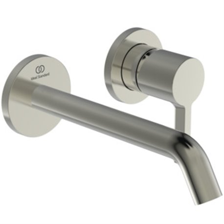 Mitigeur lavabo mural Joy 2 trous, bec 180 mm, Gris orage