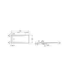 Receveur de douche Neo Daiquiri Blanc 150x70 cm