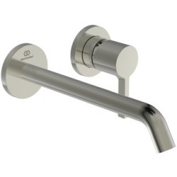 Mitigeur lavabo mural Joy 2 trous, bec 220 mm, Gris orage
