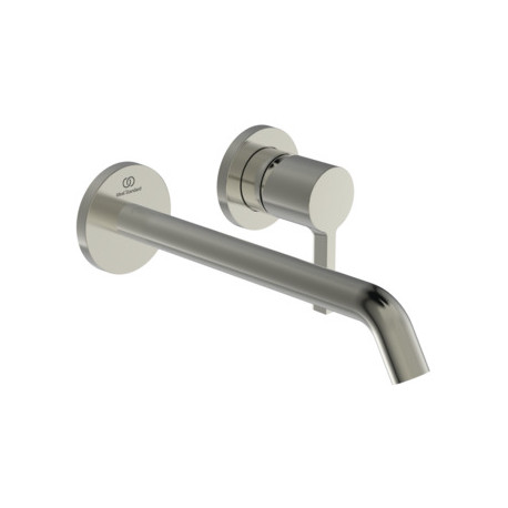 Mitigeur lavabo mural Joy 2 trous, bec 220 mm, Gris orage