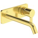 Mitigeur lavabo mural Joy bec 180 mm, Or brossé