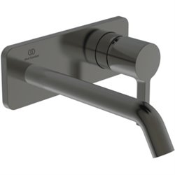 Mitigeur lavabo mural Joy bec 180 mm, Gris magnétique