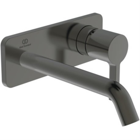 Mitigeur lavabo mural Joy bec 180 mm, Gris magnétique