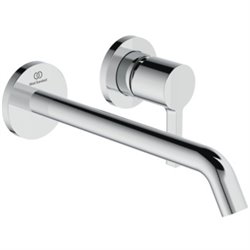 Mitigeur lavabo mural Joy 2 trous, bec 220 mm, Chromé