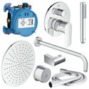 Pack mitigeur avec douche de tête et ensemble de douche Chromé