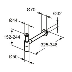 Siphon lavabo Gris magnétique