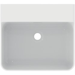 Lavabo Conca 50x45 cm avec trop-plein, sans trou de robinetterie