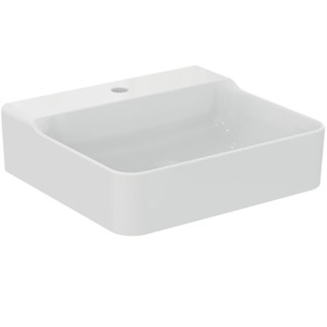 Lavabo Conca 50x45 cm sans trop-plein, avec trou de robinetterie