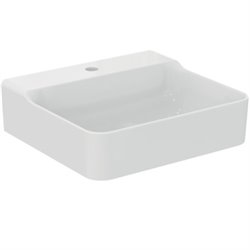 Lavabo Conca 50x45 cm sans trop-plein, avec trou de robinetterie