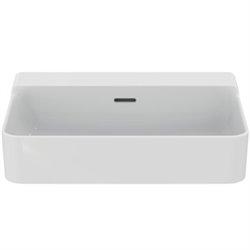 Lavabo Conca 60x45 cm avec trop-plein, sans trou de robinetterie