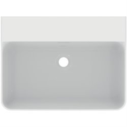 Lavabo Conca 60x45 cm avec trop-plein, sans trou de robinetterie