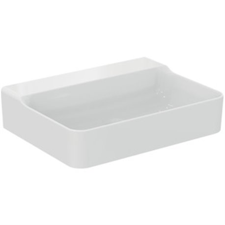 Lavabo Conca 60x45 cm sans trop-plein, sans trou de robinetterie