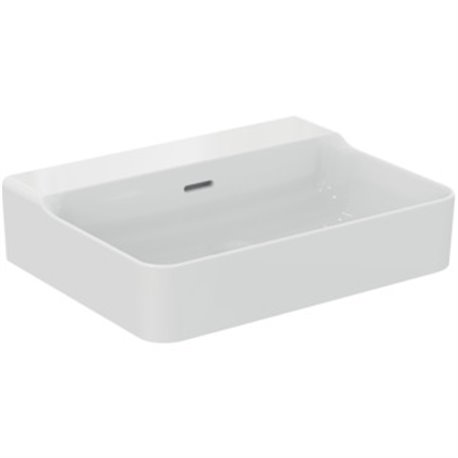 Lavabo Conca 60x45 cm avec trop-plein, sans trou de robinetterie