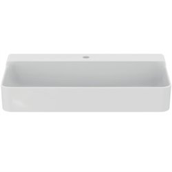 Lavabo Conca 80x45 cm sans trop-plein,avec trou de robinetterie