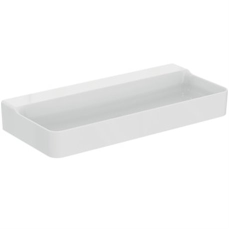 Lavabo Conca 100x45 cm sans trop-plein, sans trou de robinetterie