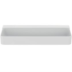 Lavabo Conca 100x45 cm sans trop-plein, sans trou de robinetterie