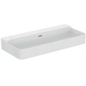Lavabo Conca 100x45 cm avec trop-plein, sans trou de robinetterie