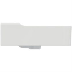 Lavabo Conca 120x45 cm avec trop-plein, sans trou de robinetterie
