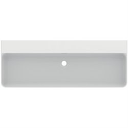 Lavabo Conca 120x45 cm avec trop-plein, sans trou de robinetterie