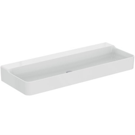 Lavabo Conca 120x45 cm sans trop-plein, sans trou de robinetterie