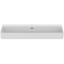 Lavabo Conca 120x45 cm avec trop-plein et trou de robinetterie