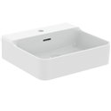 Lavabo Conca 50x45 cm avec trop-plein et trou de robinetterie