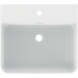 Lavabo Conca 50x45 cm avec trop-plein et trou de robinetterie