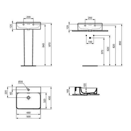 Lavabo Duravit Soleil By Starck 450x380mm - Blanc, Avec Trop-plein Et Trou De Robinetterie