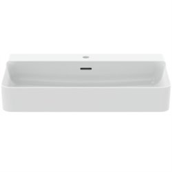 Lavabo Conca 80x45 cm avec trop-plein et trou de robinetterie