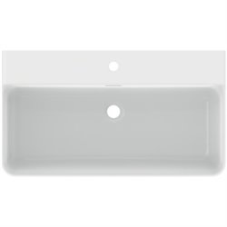 Lavabo Conca 80x45 cm avec trop-plein et trou de robinetterie