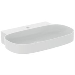 Lavabo Linda-X 75x50 cm sans trop-plein, avec trou de robinetterie