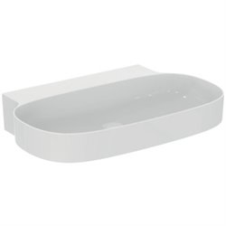 Lavabo Linda-X 75x50 cm sans trop-plein, sans trou de robinetterie