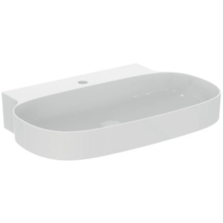 Lavabo Linda-X 75x50 cm sans trop-plein, avec trou de robinetterie