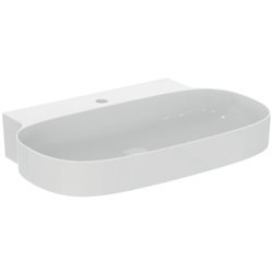 Lavabo Linda-X 75x50 cm sans trop-plein, avec trou de robinetterie