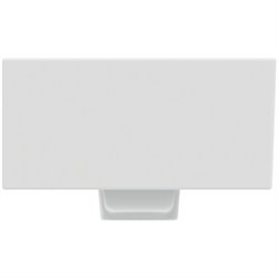 Lave-mains Extra 45x25 cm Soie blanche, version gauche