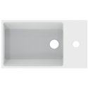 Lave-mains Extra 45x25 cm Soie blanche, version droite