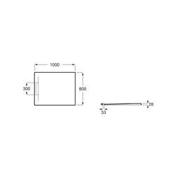 Receveur de douche Pyros Gris ardoise 100x80 cm, garde d'eau 30 mm