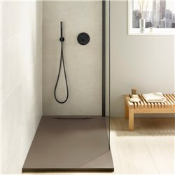 Receveur de douche Pyros Gris ardoise 90x90 cm, garde d'eau 30 mm