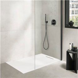 Receveur de douche Pyros Gris ardoise 90x90 cm, garde d'eau 30 mm