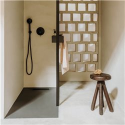 Receveur de douche Pyros Gris ardoise 90x90 cm, garde d'eau 30 mm