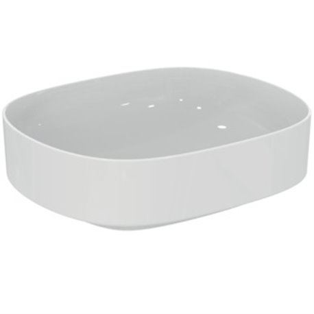 Vasque Linda-X 45x38 cm Blanc brillant, sans trou robinetterie, sans trop plein