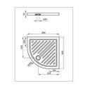 Receveur de douche Roma d'angle 80x80 cm 