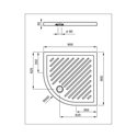 Receveur de douche Roma d'angle 90x90 cm 