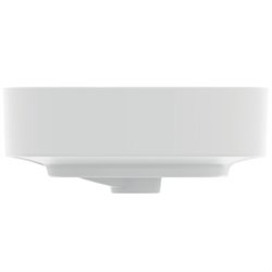 Vasque Linda-X 45x38 cm Soie blanche, sans trou robinetterie, avec trop plein