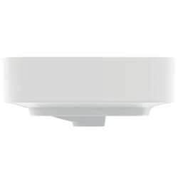 Vasque Linda-X 55x38 cm Soie blanche, sans trou robinetterie, avec trop plein